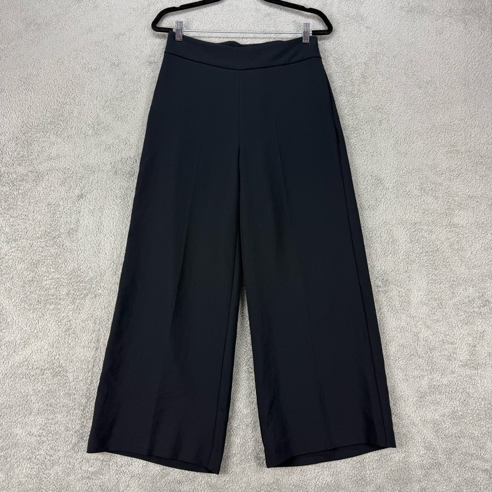 Aritzia Wilfred Wide Leg Trousers Side Zip Black Size 8